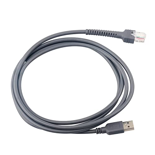 Sumicor USB Barcode Scanner Cable for Zebra Symbol Motorola LS2208 LS3008 LS9208 DS4208 DS6878 STB4278 Barcode Scanner (2m/6.56ft USB Port Straight) - Image 1