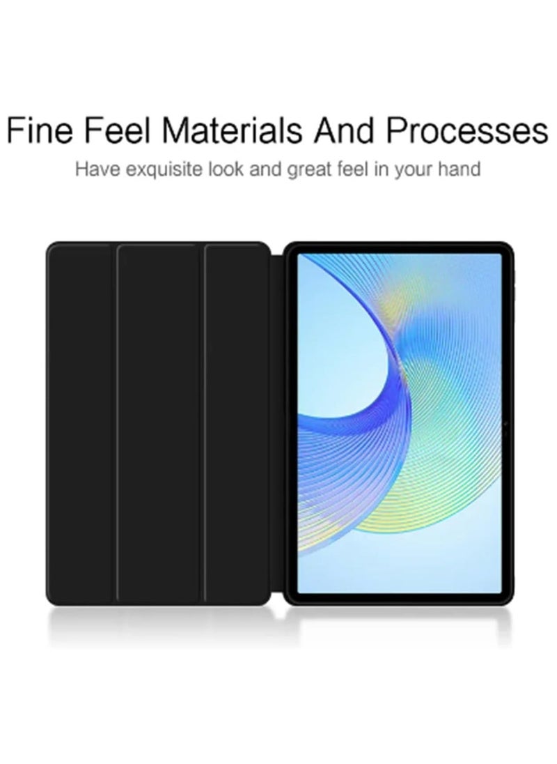 Arabest - Honor Pad X9 Case/Honor Pad X8 Pro Case for Anti Fall Stand Function Ultra Thin PU Leather Auto Wake/Sleep Tablet Case with Three Folding Holder (black) - Image 1