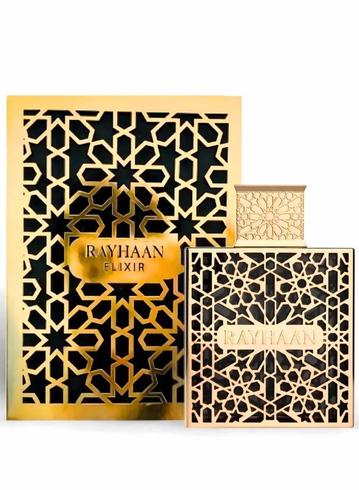 Rayhaan Elixir For Him Eau De Parfum 100ml Aromatic Vanilla Tonka Long Lasting Perfume for Men - Image 1