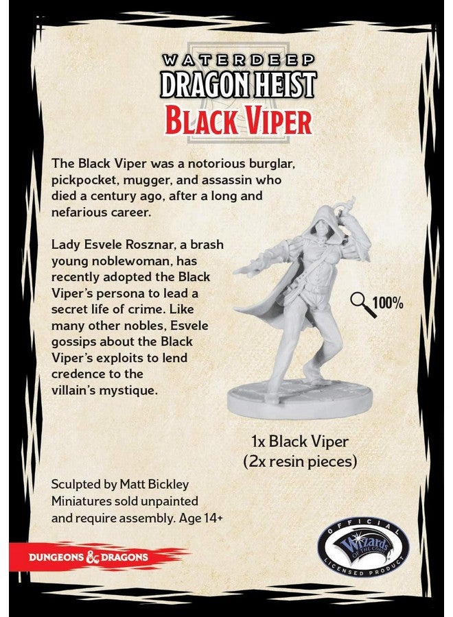 Gale Force Nine Dungeons & Dragons Dragon Heist: Black Viper Collector's Series Miniature - Image 2