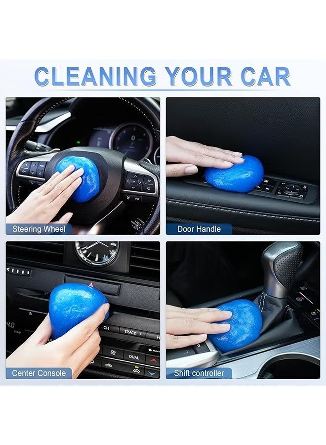 Car Cleaning Gel Detailing Putty,Automotive Interior Cleaning Slime,Car Vent Cleaning Kit for Car and Keyboard,Putty Cleaning Car Accessories Blue - Image 3