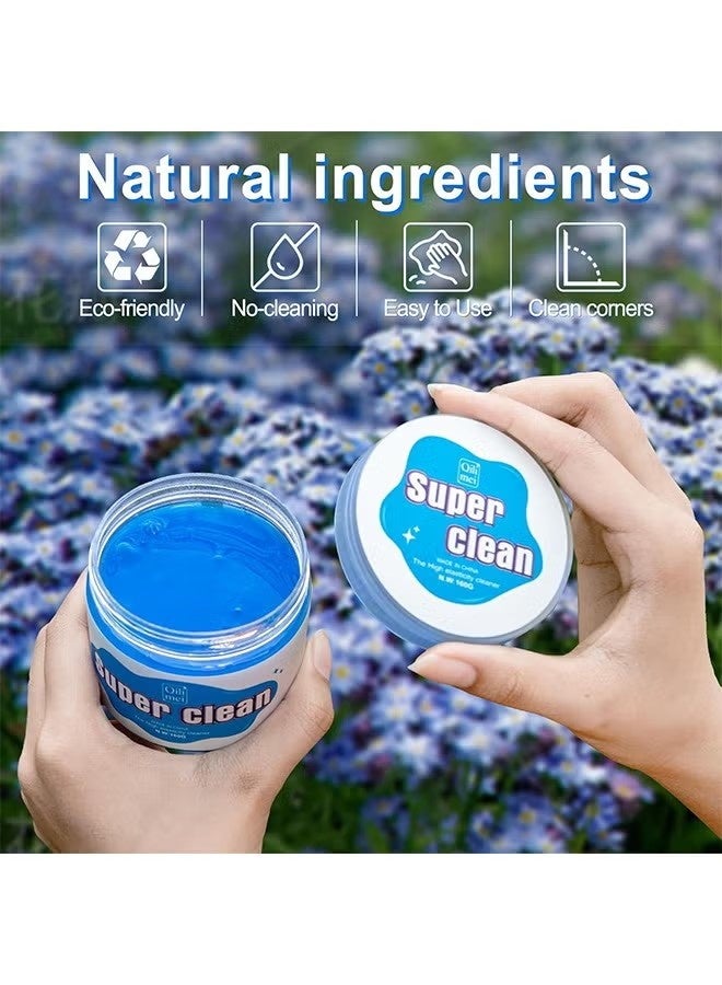 Car Cleaning Gel Detailing Putty,Automotive Interior Cleaning Slime,Car Vent Cleaning Kit for Car and Keyboard,Putty Cleaning Car Accessories Blue - Image 2