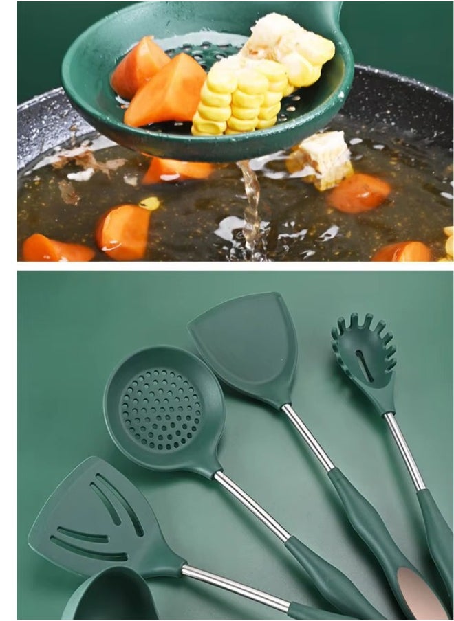 5pcs silicone cookware set  with Stainless Steel Handle - pzsku/Z91D70CB6B906BC59B352Z/45/_/1731922106/3ad631f0-0de9-4068-8903-96d6ad3949e0