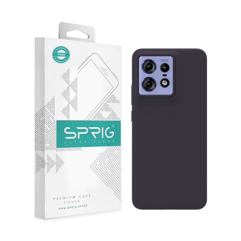 SPRIG Compatible with Moto Edge 50 Pro Premium SilkTone Back Cover Drop Tested Shock Proof Mobile Case for Men, Women, Boys and Girls with Camera Protection (Charcoal Grey) - Image 5