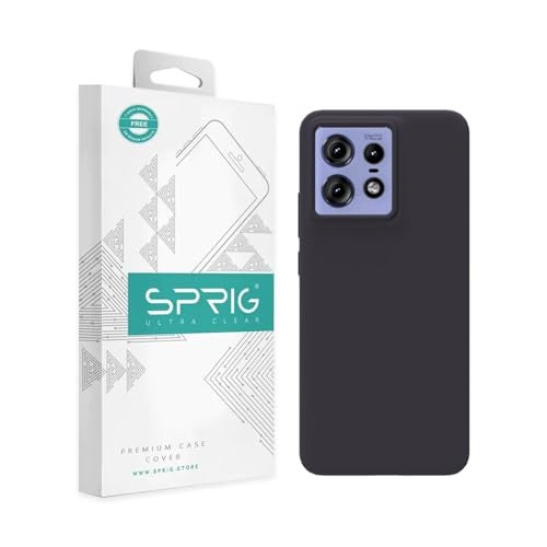 SPRIG Compatible with Moto Edge 50 Pro Premium SilkTone Back Cover Drop Tested Shock Proof Mobile Case for Men, Women, Boys and Girls with Camera Protection (Charcoal Grey) - Image 1