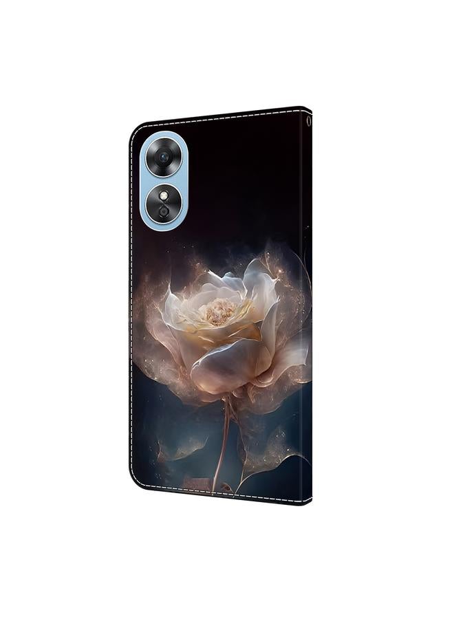 اس-توب جراب هاتف OPPO A17 من الجلد المطلي بالكريستال - Image 3