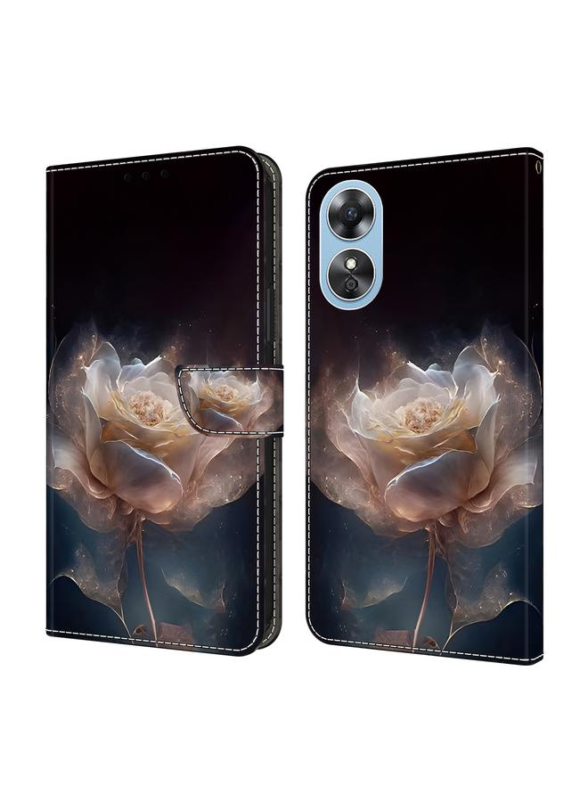 اس-توب جراب هاتف OPPO A17 من الجلد المطلي بالكريستال - Image 1