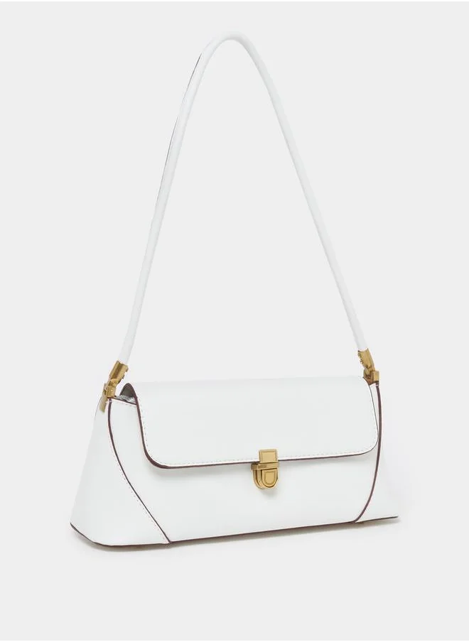 Styli Shoulder Bag with Buckle Closure Detail