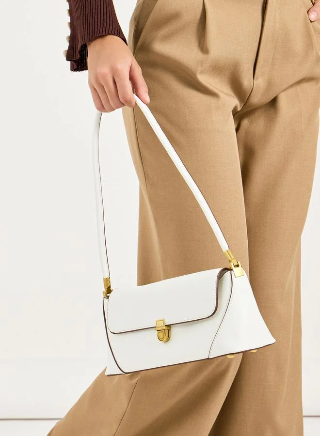 Styli Shoulder Bag with Buckle Closure Detail