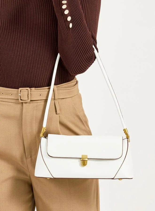 Styli Shoulder Bag with Buckle Closure Detail