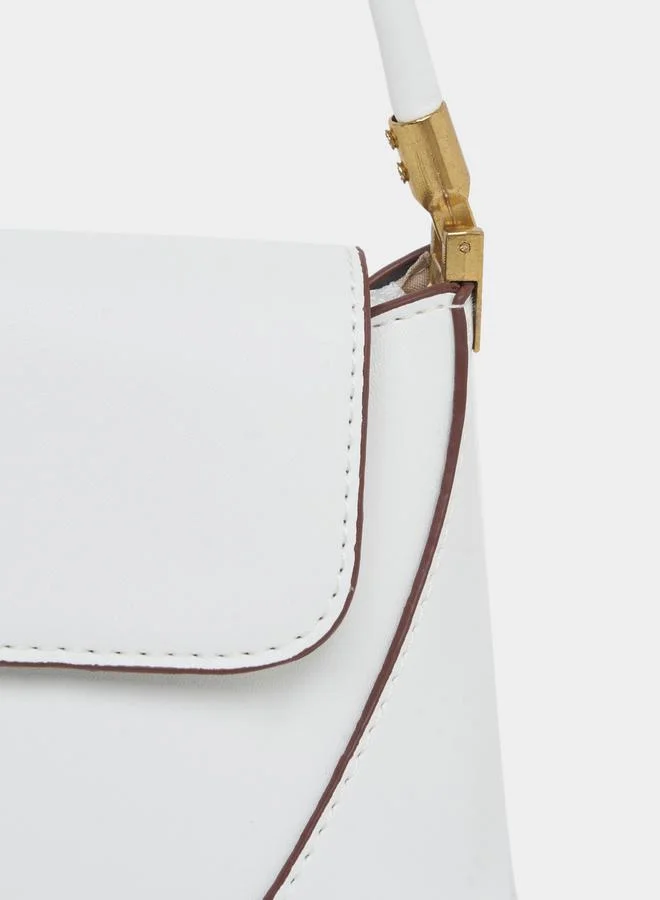 Styli Shoulder Bag with Buckle Closure Detail