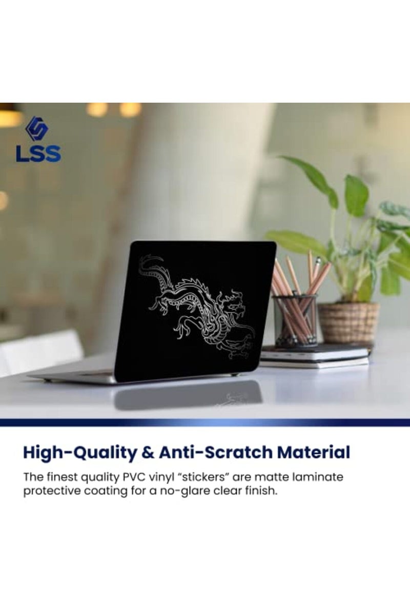 LSS Laptop 15 15.6 Skin Cover with Colorful Chinese Dragon Pattern for HP Dell Lenovo Apple Asus Acer Compaq - Fits 13.3" 14" 15.6" 16" (2 Wrist Pads Free) - Image 4