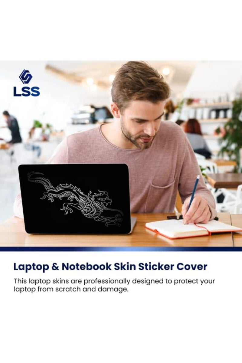 LSS Laptop 15 15.6 Skin Cover with Colorful Chinese Dragon Pattern for HP Dell Lenovo Apple Asus Acer Compaq - Fits 13.3" 14" 15.6" 16" (2 Wrist Pads Free) - Image 5