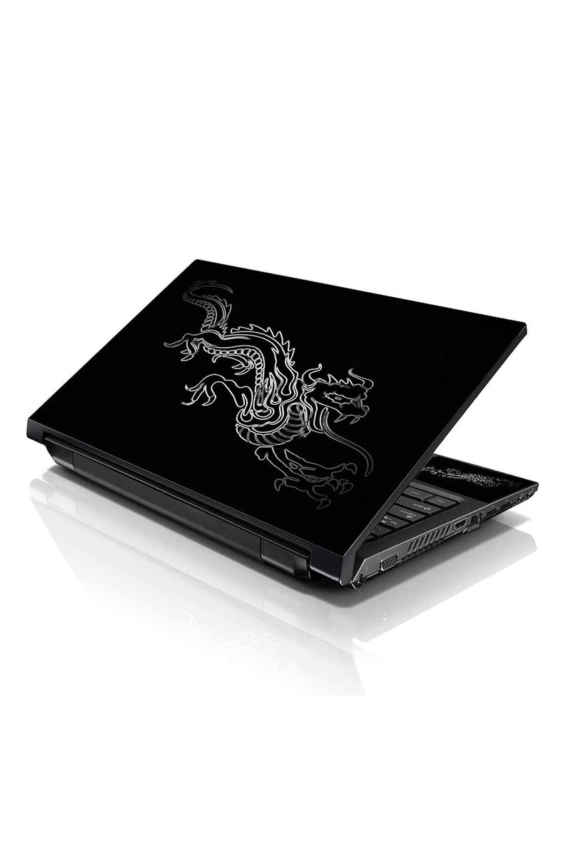 LSS Laptop 15 15.6 Skin Cover with Colorful Chinese Dragon Pattern for HP Dell Lenovo Apple Asus Acer Compaq - Fits 13.3" 14" 15.6" 16" (2 Wrist Pads Free) - Image 1
