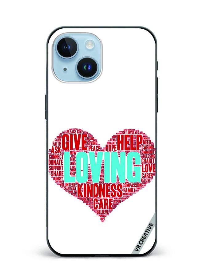 VR CREATIVE Protective Case Cover For Apple iPhone 15 Plus Love Design Multicolour - Image 1