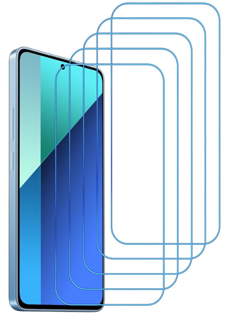 ACLIX 5 Pieces Antistatic ESD Dustproof Premium Quality High Definition Clear Tempered Glass Screen Protector Designed For Xiaomi Redmi Note 13 - Image 1