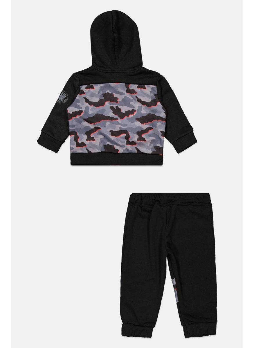 Body Glove - Toddlers Boy Hooded Sweatshirt And Bottom Set, Black Combo - Image 1