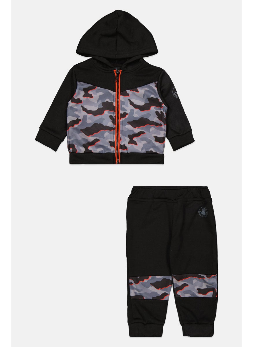 Body Glove - Toddlers Boy Hooded Sweatshirt And Bottom Set, Black Combo - Image 1