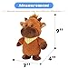 Hopearl Talking Highland Cow with Yellow Bib Repeats What You Say Walking Electric Interactive Animated Toy Speaking Plush Buddy Gifts for Toddlers Brown 9 - Image 4