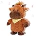 Hopearl Talking Highland Cow with Yellow Bib Repeats What You Say Walking Electric Interactive Animated Toy Speaking Plush Buddy Gifts for Toddlers Brown 9 - Image 2