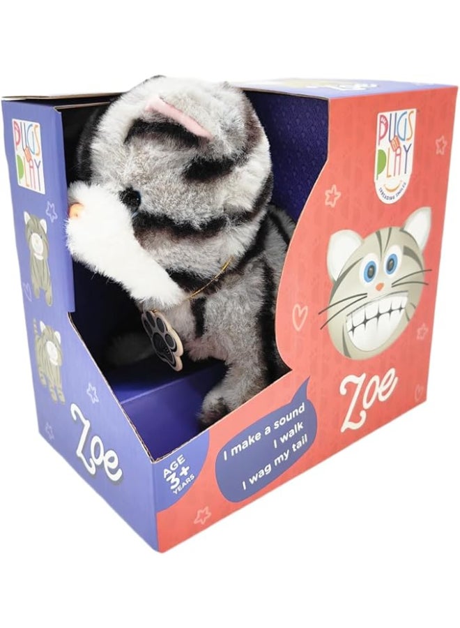 Pugs at Play Zoe Walking Cat – Interactive Electronic Pet Toy for Kids Ages 3+ - Image 1