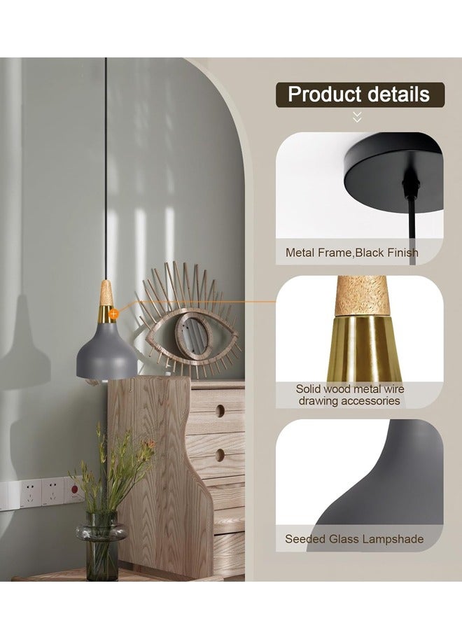 3pcs Pendant Ceiling Light with Bulbs Modern Macaron Nordic Hanging Ceiling Light with Adjustable Cord, Minimalist Pendant Lighting Adjustable Chandelier Decor Lamp for Dinning Room  - Image 3