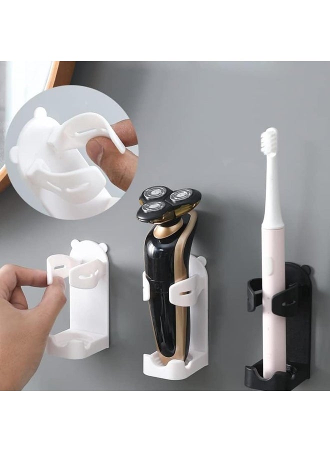 Zalcoon Zalcoon Adjustable Electric Shaver Holder Wall Mount, 3-Pack Nailless Glue Razor Holder, Electric Toothbrush Holder, White Bathroom Shower Electric Shaver Holder (Black)  - Image 4