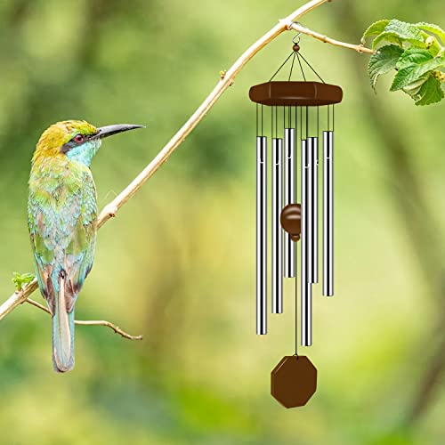 tujol Wind Chimes for Outside, Wind Chimes Outdoor Deep Tone with 6 Tuned Tubes, Memorial Wind Chime for Garden, Patio and Home - Image 5