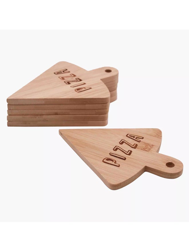 Cuisine Art 6-Pieces Bamboo Pizza Serving Platter Set - Image 1
