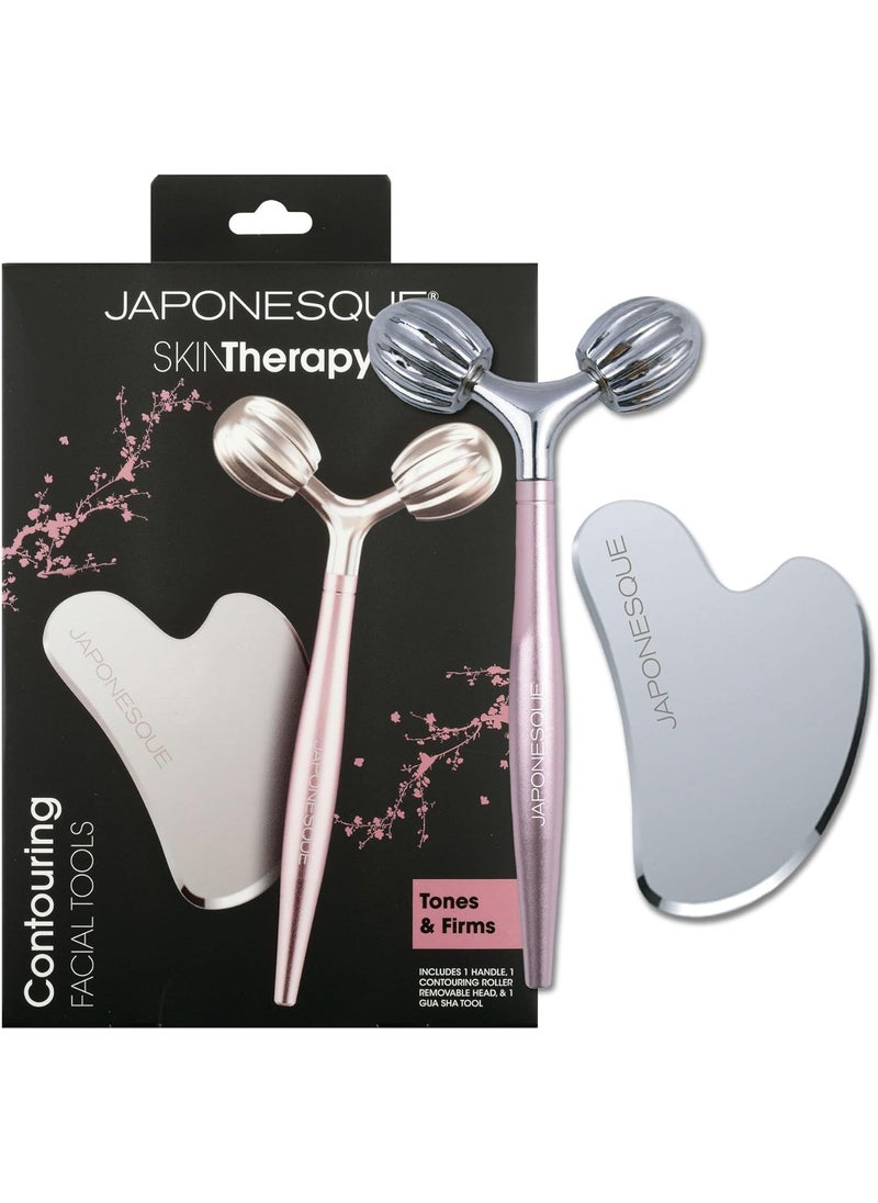 Japonesque - JAPONESQUE SKINTherapy Contouring Facial Tool V Roller for Lymphatic Drainage Facial Massage Relieves Tension and Improves Absorption of Skin Care Products - Image 1