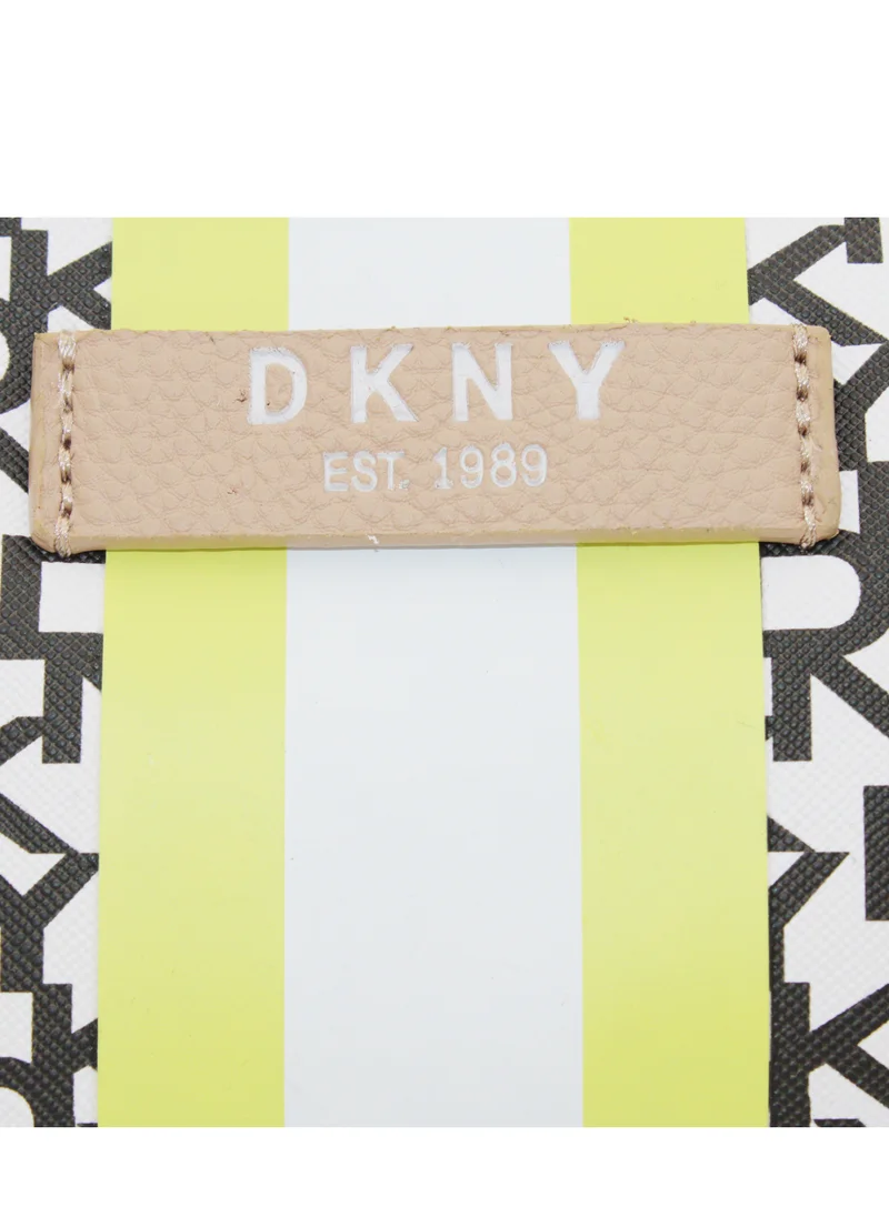 دكني حقيبة مستحضرات التجميل الأصلية من DKNY Signature Stripe، حقيبة مكياج للسفر صغيرة، حقيبة تخزين صغيرة خفيفة الوزن لمستحضرات التجميل، حقيبة مكياج صغيرة، حقيبة أدوات الزينة للسفر