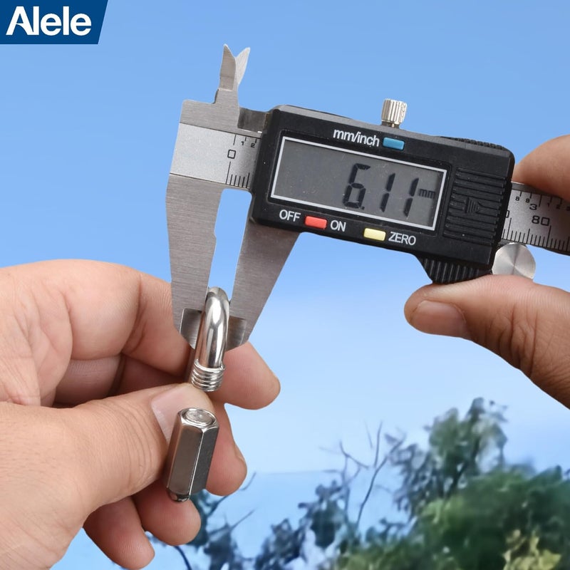 Alele 15/64" Quick Link, 8 Packs M6 Stainless Steel Chain Connector,Heavy Duty D Shape Locking Looks for Carabiner, Hammock, Camping and Outdoor Equipment - Image 5