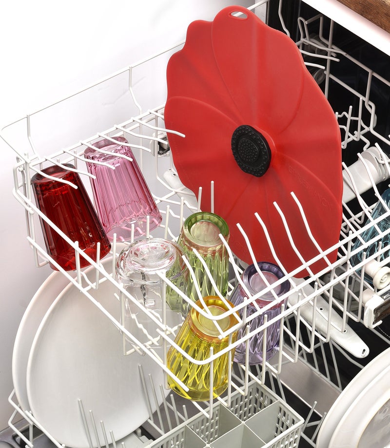 Charles Viancin - Poppy Silicone Lid for Food Storage and Cooking - Airtight Seal on Any Smooth Rim Surface - BPA-Free - Oven, Microwave, Freezer, Stovetop and Dishwasher Safe (11 Inch) - Image 5