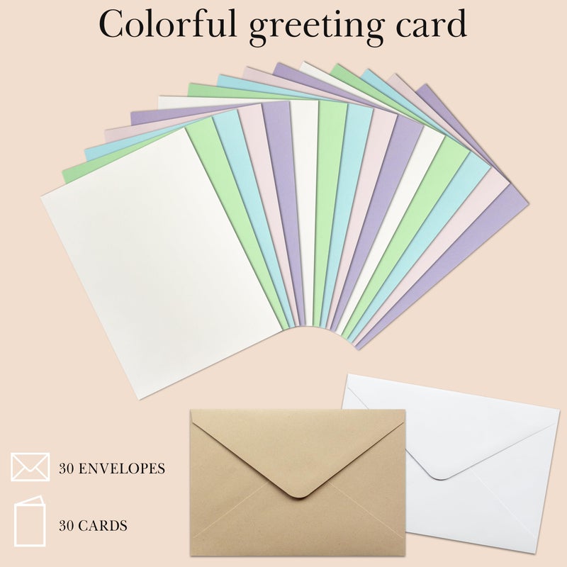 J6&H6 Card Making Kits For Creative people - 30 Blank Greeting Cards And Envelopes with Supplies and Stamp Set-Giftable DIY Greeting Card Set-Perfect for Birthdays Festive Celebrations Christmas Thank You - Image 2
