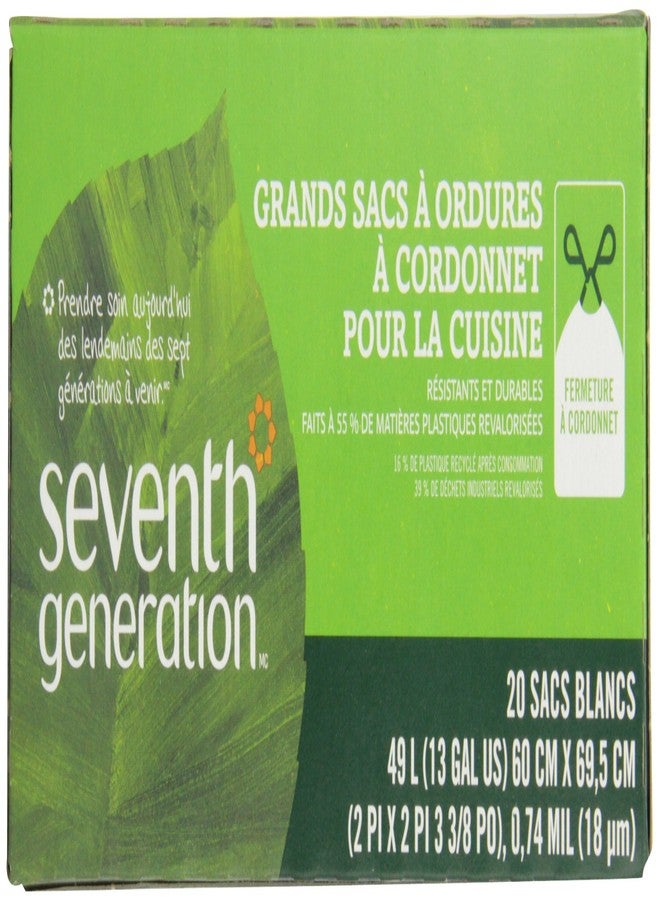 Seventh Generation, Drawstring Kitchen Trash Bags 13 gal, 20 count - Image 3