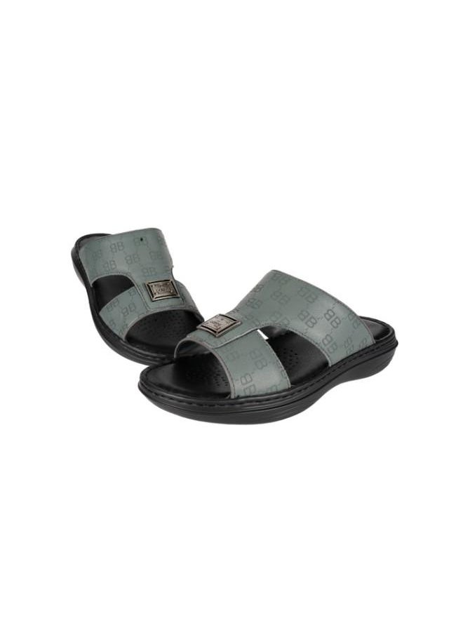 barjeel uno - 008-3462 Barjeel Mens Arabic Sandals 21410-13 Grey - Image 1