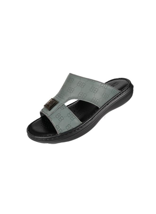barjeel uno - 008-3462 Barjeel Mens Arabic Sandals 21410-13 Grey - Image 1
