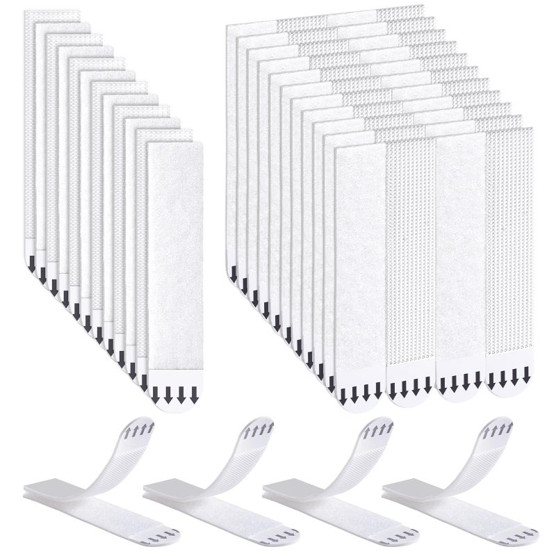 Picture Hanging Strips Heavy Duty 32Pairs64 Pack Large Adhesive Hook and Loop Mounting Tapes Damage Free No Nails Picture Hangers for Frame Hanging Poster Strips Christmas Decorations