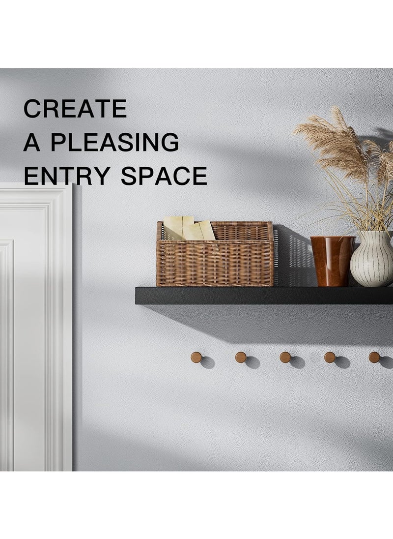 Roman Gifts - 6 Pcs Set of Floating Shelves for Wall Decor Wall Shelves for Bedroom Storage Large Deep Wall Mounted Shelves for Bathroom Towels Laundry Living Room Kitchen Closet - Image 1