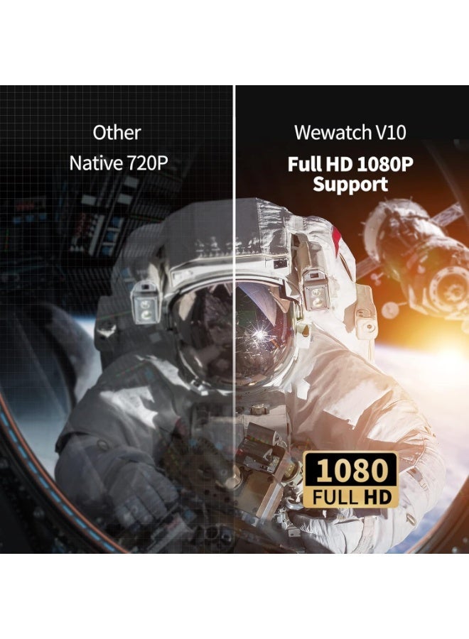 ويواتش جهاز عرض فيديو صغير V10، لاسلكي محمول مع بلوتوث، دقة عالية كاملة 1080 بكسل، متوافق مع HDMI وVGA وTV Stick وAndroid - Image 3