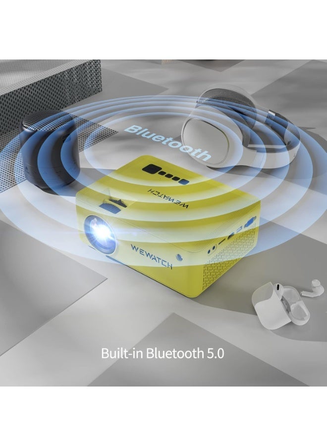 ويواتش جهاز عرض فيديو صغير V10، لاسلكي محمول مع بلوتوث، دقة عالية كاملة 1080 بكسل، متوافق مع HDMI وVGA وTV Stick وAndroid - Image 4