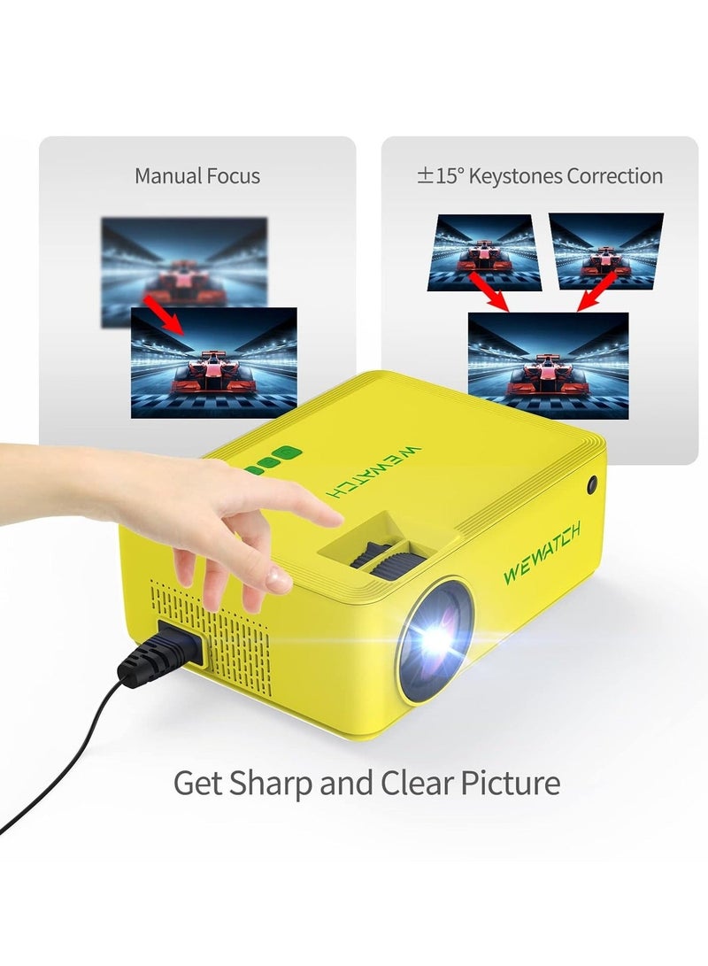 ويواتش جهاز عرض فيديو صغير V10، لاسلكي محمول مع بلوتوث، دقة عالية كاملة 1080 بكسل، متوافق مع HDMI وVGA وTV Stick وAndroid - Image 2