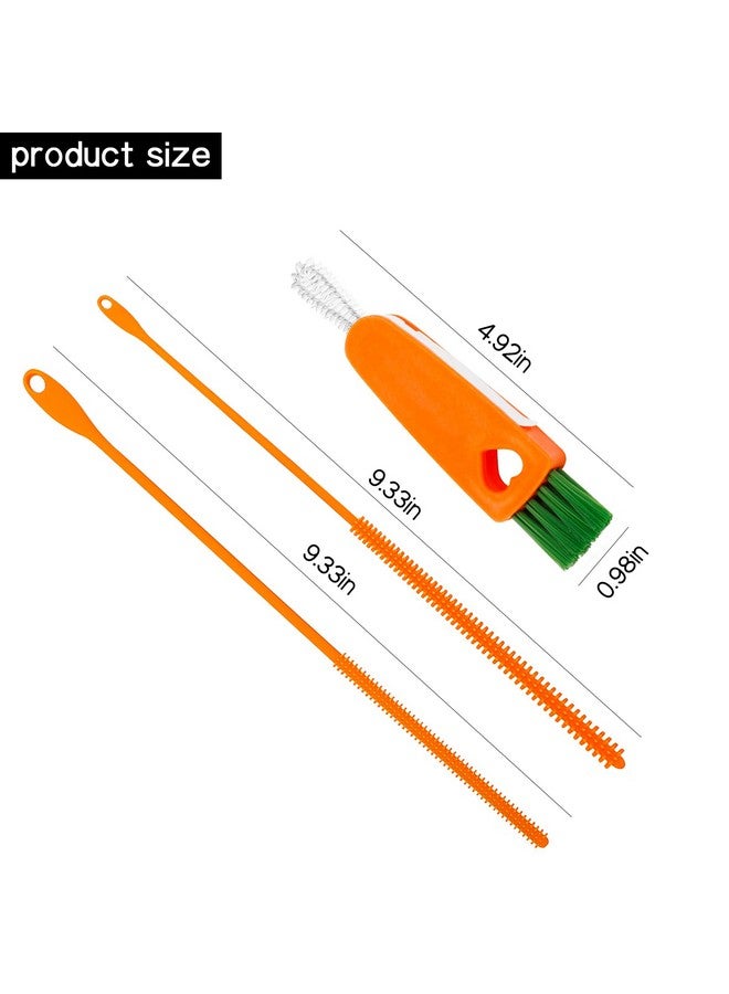 tokerut 6 Pack Reusable Silicone Straw Brush, 9.45 Inches Extra Long Straw Cleaner and Tumbler Lid Brush, 6mm & 8mm Straw Detail Cleaning Brush Straw Cleaning Tool for Bottle Caps, Straws, Pipe, Tubes - Image 2