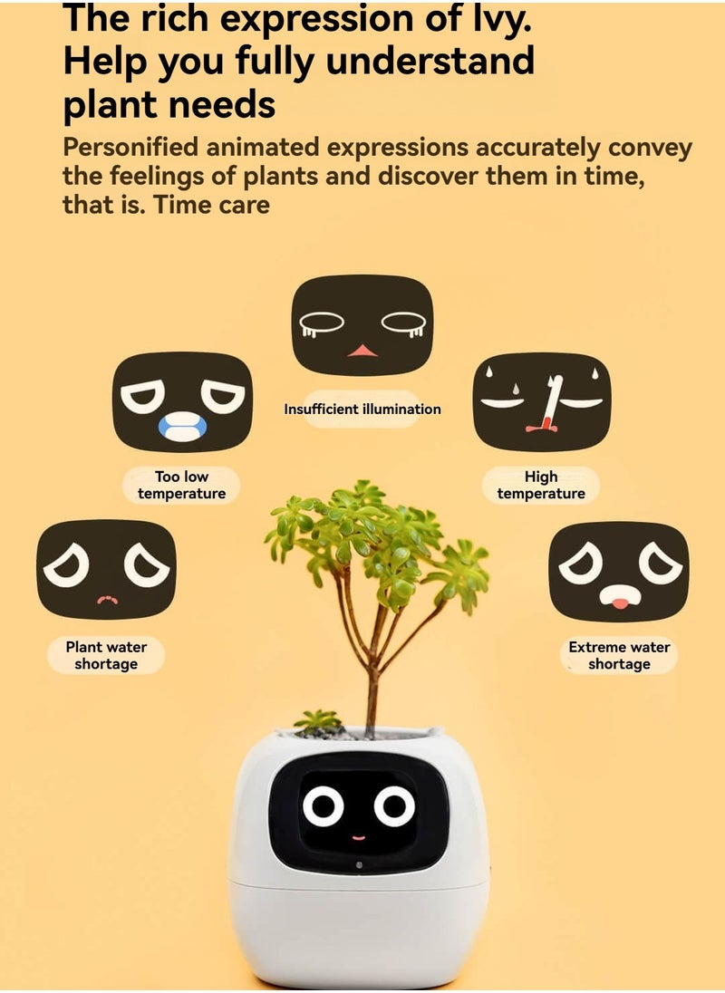 Ivy AI Plant Care Pet Robot – Smart Expression Assistant  Desktop Interactive Toy