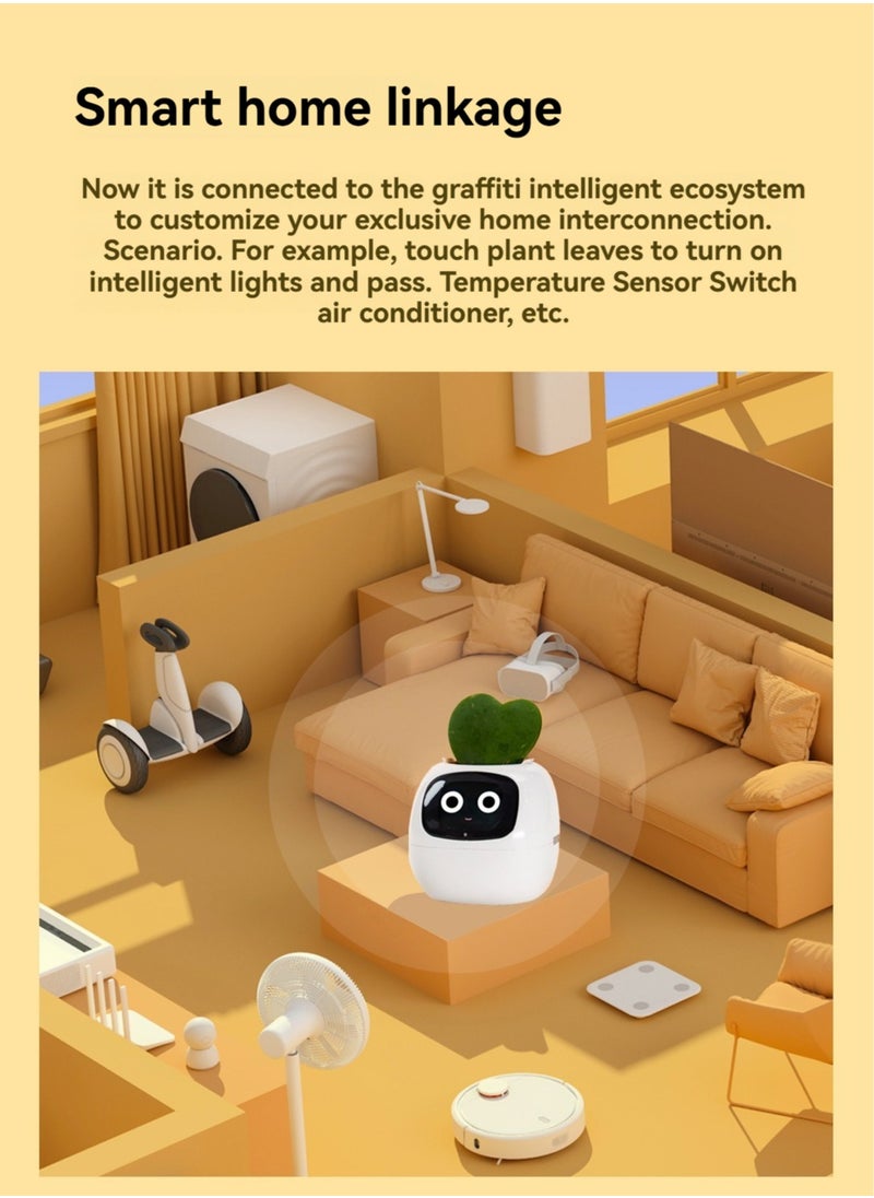 Ivy AI Plant Care Pet Robot – Smart Expression Assistant  Desktop Interactive Toy