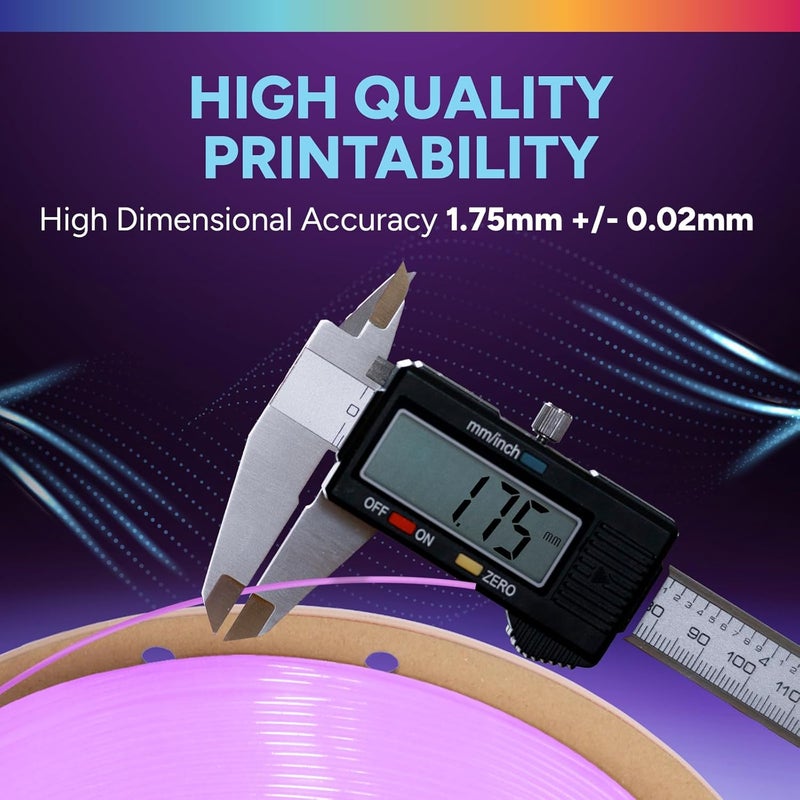 OVERTURE TPU High Speed Filament 1.75mm Flexible Roll, 95A Soft 3D Printer Filament, 1kg Spool (2.2 lbs), Fit Most FDM Printer (HS TPU Luminous Pink) - Image 5