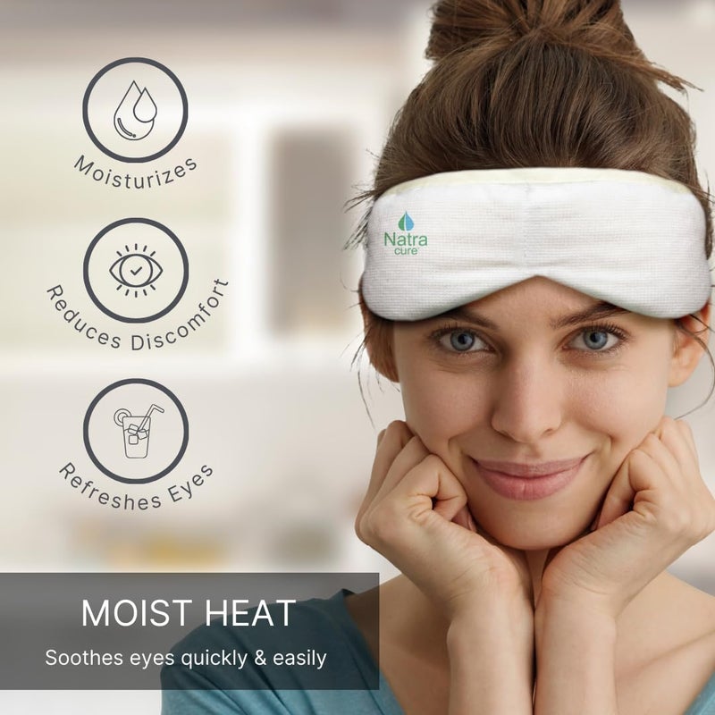 NatraCure Steam Heated Eye Mask â€“ Warm Compress for Eyes, Microwavable for Dry Eyes, Stye Eye Treatment, Heated Eye Masks for Dry Eyes, Steam Eye Mask for Dry Eyes - 417SB RET - Image 3