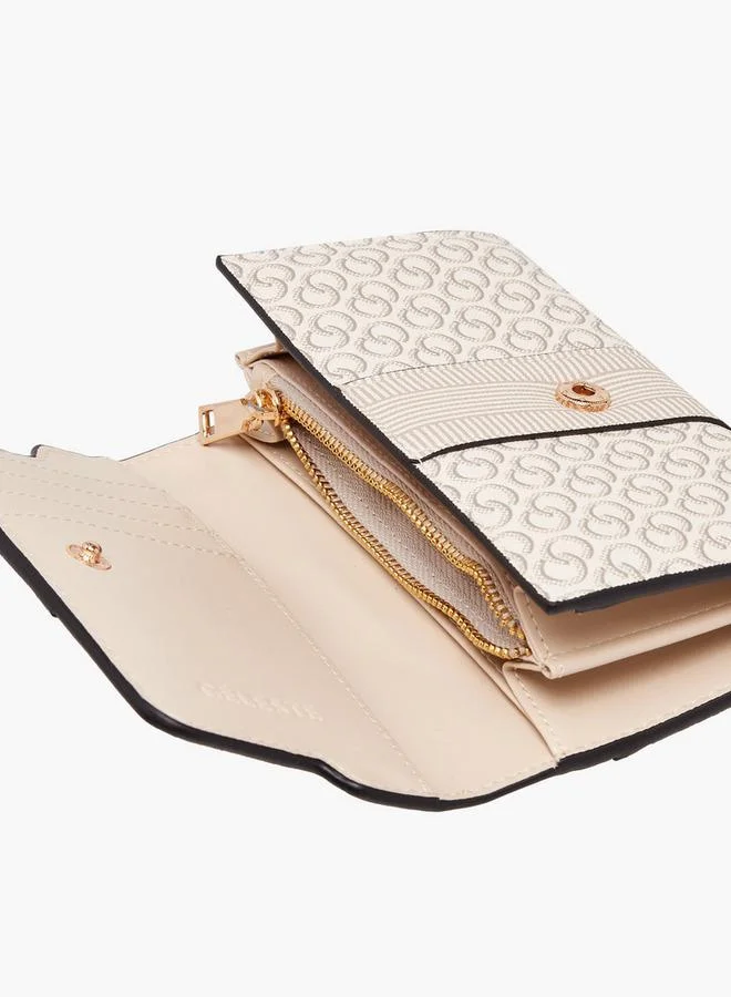 سيليست محفظة بطبعة شعار بحزام إغلاق