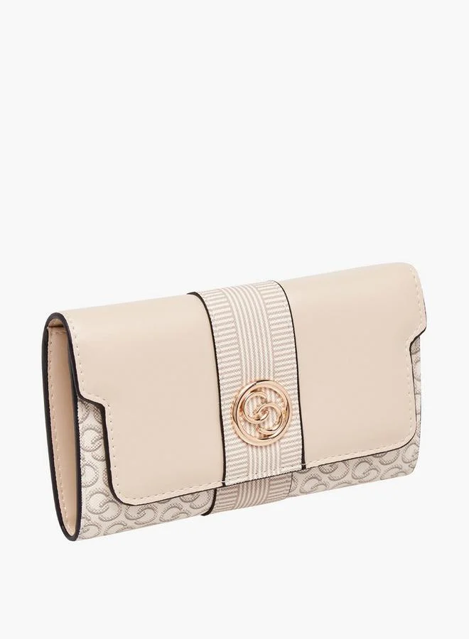 سيليست محفظة بطبعة شعار بحزام إغلاق