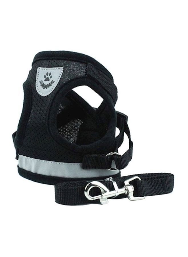 NIBEMINENT Reflective Design Pet Chest Vest Strap Black 36cm - Image 1